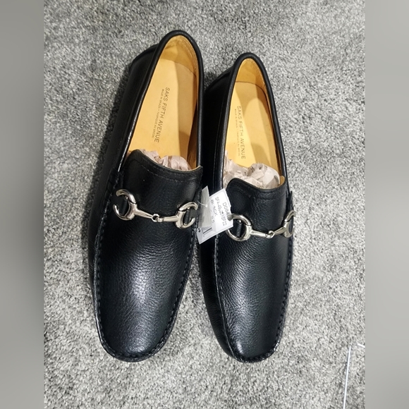 Saks Fifth Avenue Leather Bit Driving Loafers - Picture 4 of 6